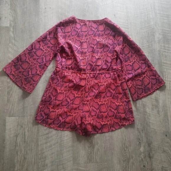 Show Me Your MuMu Roxy Python Romper. - Picture 3 of 7